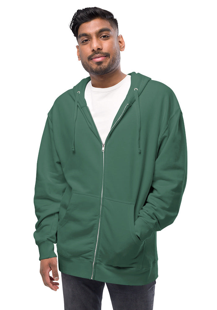 Unisex Fleece Zip Up Hoodie