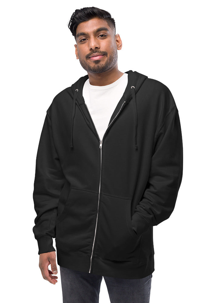 Unisex Fleece Zip Up Hoodie