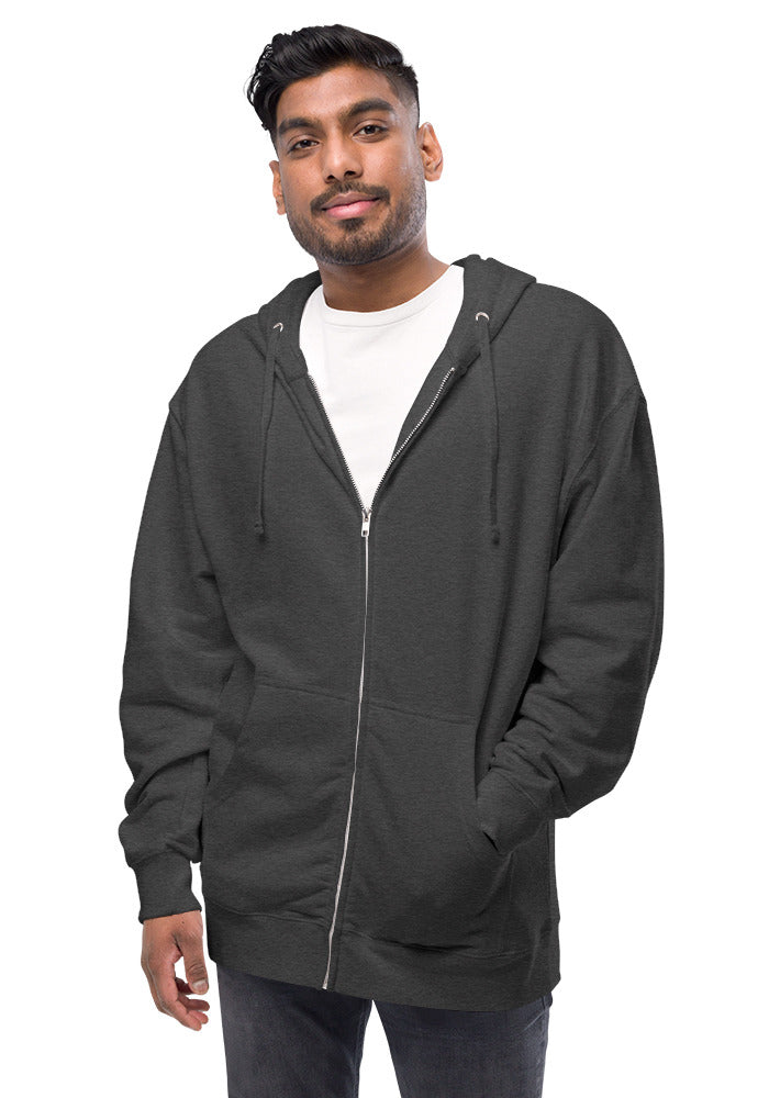 Unisex Fleece Zip Up Hoodie